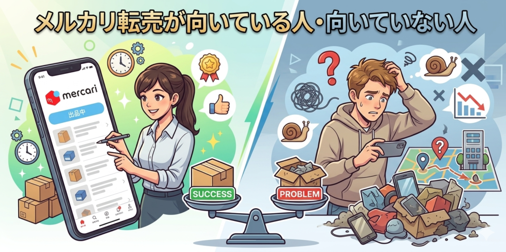 メルカリ転売が向いている人・向いていない人